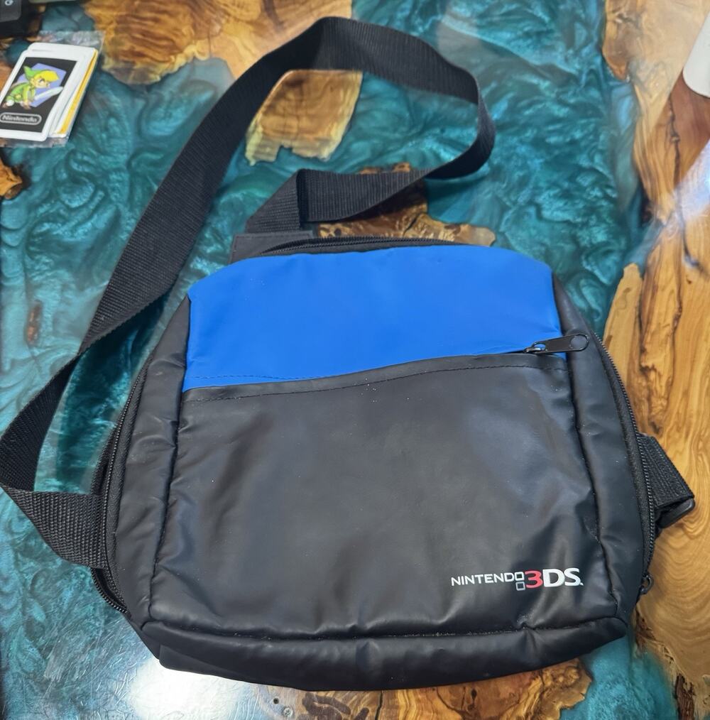 Blue And Black Nylon Messenger Backpack For Nintendo 3DS 0E